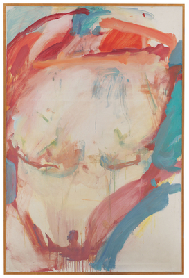 "Informell" von Maria Lassnig, 1960, Öl auf Leinwand, 195 x 130