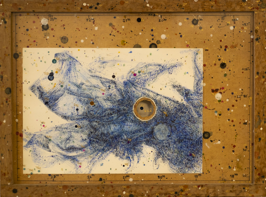 Rafet Jonuzi, Universum in Evolution, Tusche und Papier auf Hartfaser, 32,5 x 44, 2012