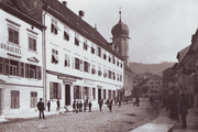 Das Bregenzer Rathaus (Foto um 1870) war von 1861 bis 1896 Versammlungsort des Vorarlberger Landtages. © Stadtarchiv Bregenz