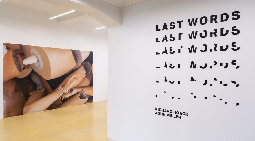 Auf dem Bild sieht man die Ausstellung "Last Words" im Magazin 4 in Bregenz