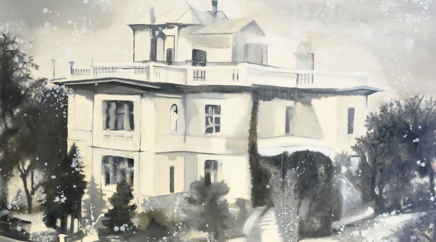 Diese Abbildung zeigt das Gemälde "Rudoplh Wackers Elternhaus".