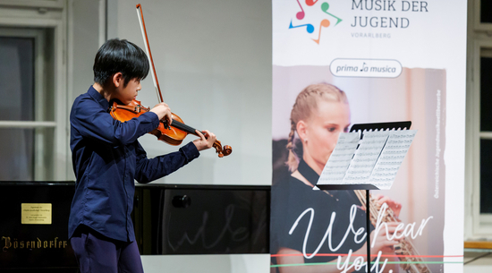 David Lin wird die Musikschule Bregenz beim Bundeswettbewerb in Brixen mit der Violine vertreten © Bernd Hofmeister