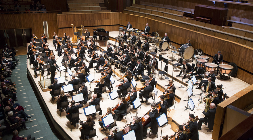 Auf dem Foto ist das Royal Philharmonic Orchestra zu sehen.