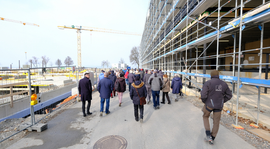 Im März wurde die Baustelle im Rahmen einer Führung der Öffentlichkeit zugänglich gemacht. ©Stadt Bregenz